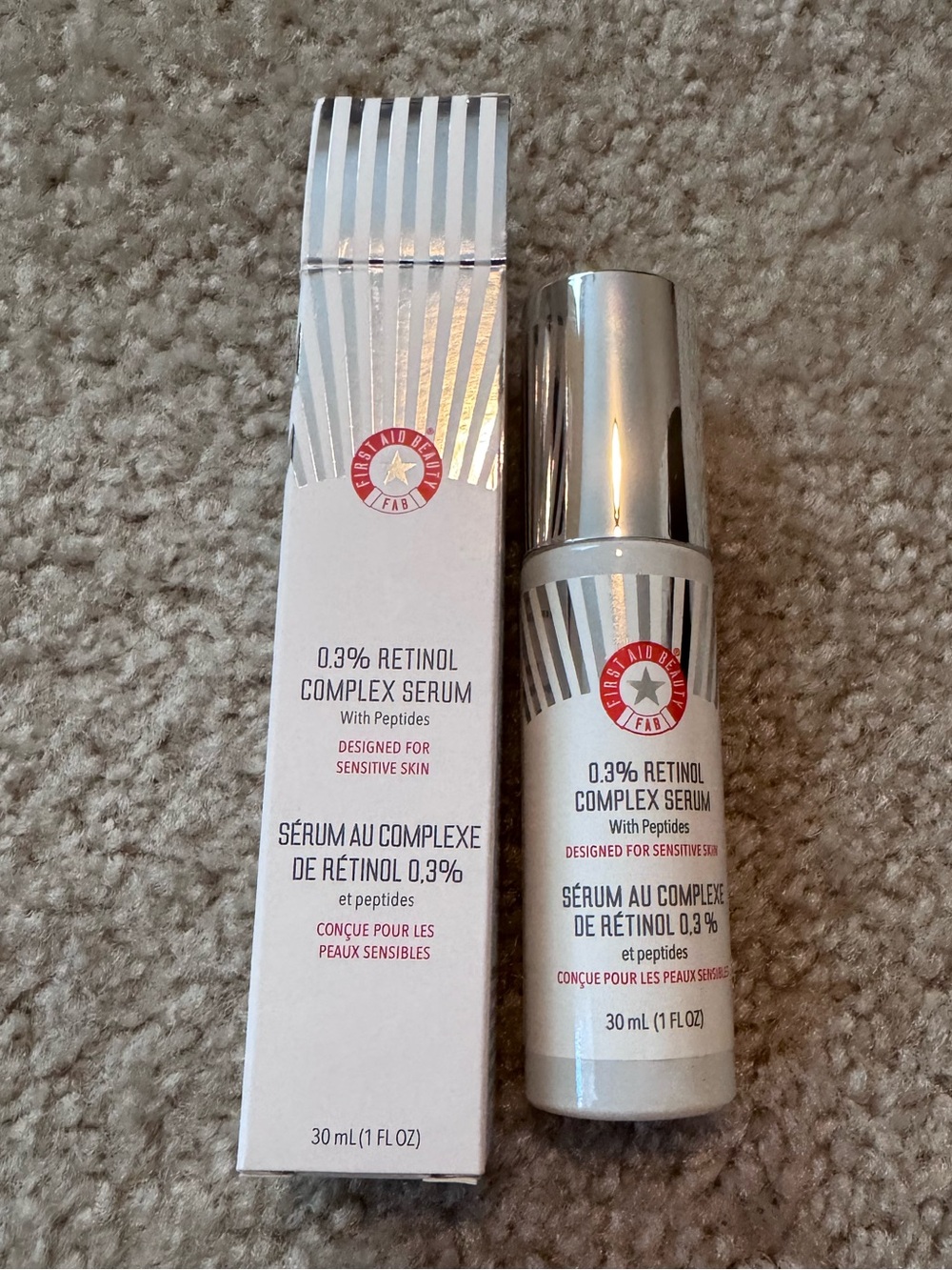 First Aid Beauty 0.3% Retinol Complex Serum - Full Size. NIB